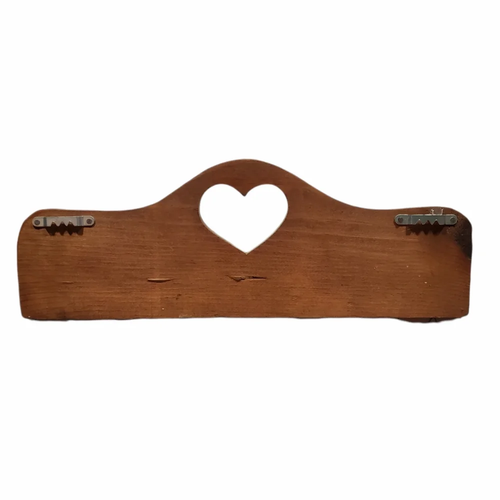 Rustic Key holder Heart wooden accessory holder